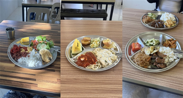 食事を取り分けた所