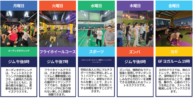 夜間クラスの一覧